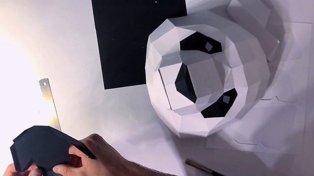 Timelapse. Low poly Panda. Papercraft. смотреть онлайн