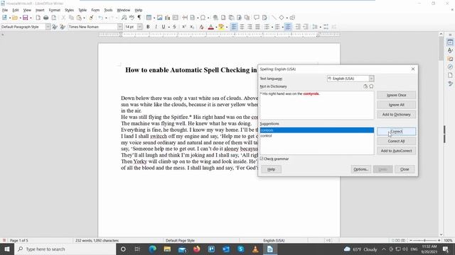 How to Enable Spell Checking in LibreOffice Writer смотреть онлайн
