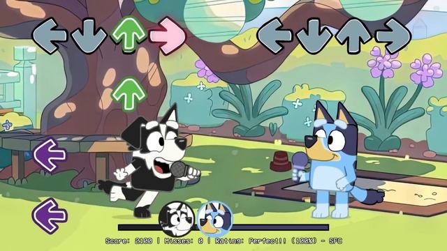 Friday Night Funkin' Bluey VS Bingo & Mackenzie | Can Can, Smile Song & Bluey^2 (FNF MOD/Hard) смотреть онлайн
