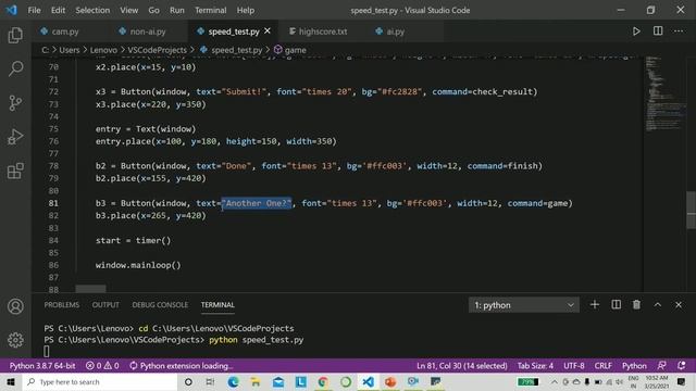 Typing Speed Test using Python | GUI Application | Python Project смотреть онлайн