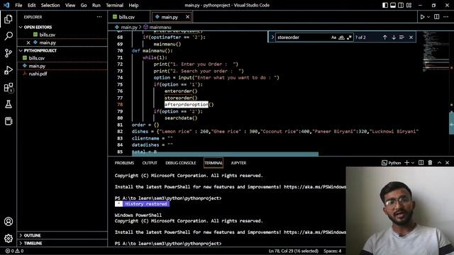 Restaurant Billing System that provides basic functionalities in python with source-code смотреть онлайн
