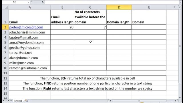 How to split email address into user name and domain in excel? смотреть онлайн