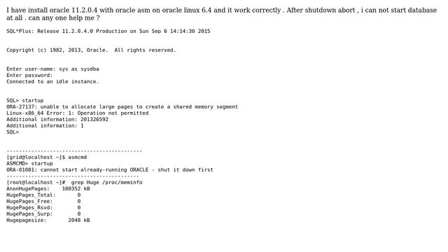 Databases: Cannot Start Oracle Database after Shutdown смотреть онлайн