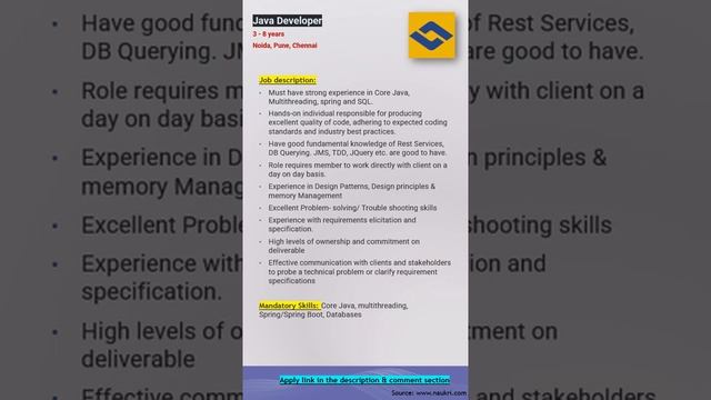 Iris Software is hiring- Java Developer #itjobs смотреть онлайн