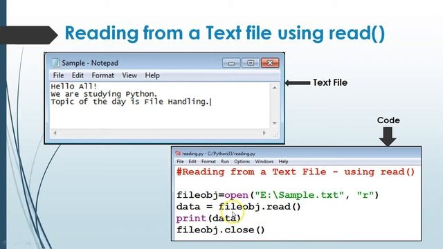 Reading Data from File | File Handling in Python (Hindi) смотреть онлайн