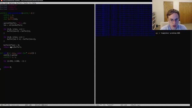 Project Euler: Problem 4 (C/C++) смотреть онлайн