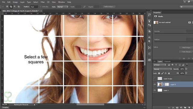 Square Photo effect | Photoshop tutorial смотреть онлайн