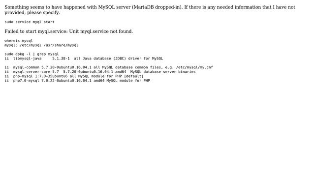 Ubuntu: MySQL Server won't start смотреть онлайн