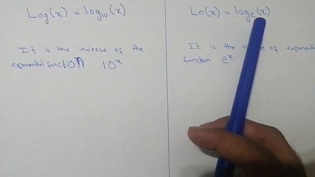 Difference Between Log & Ln