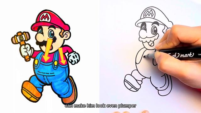 How To Draw Super Mario 2024 Step By Step Easy Cartoon Drawing For Kids By Fun Time Kids Club смотреть онлайн