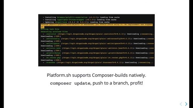 Updating Drupal with Composer | Platform.sh demo смотреть онлайн