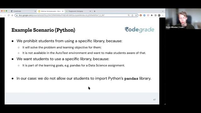 CodeGrade Live Webinar: Code Structure Autograding using Semgrep (1 April 2022) смотреть онлайн