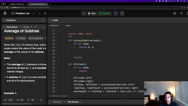 Day 15: Leetcode Daily (Count Nodes Equal to Average of Subtree) смотреть онлайн