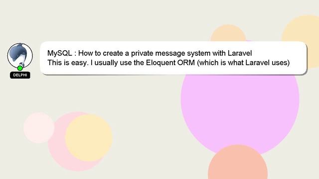 MySQL : How to create a private message system with Laravel смотреть онлайн