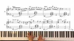 Blue Bossa  / Jazz Solo Piano Project / Free transcription/ arr.HansPiano