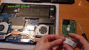 ASUS TUF Gaming F15 FX506LI-HN039 montaż dysku HDD montage how to install Hard Drive in laptop poka