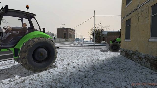 Чистка снега в глубинке