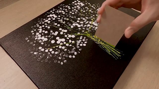 Baby's Breath Painting for Beginners / Pencil Eraser Painting Technique смотреть онлайн