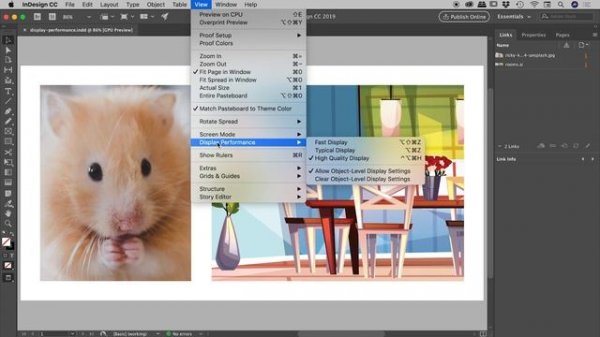 Stop high quality images from pixelating inside InDesign