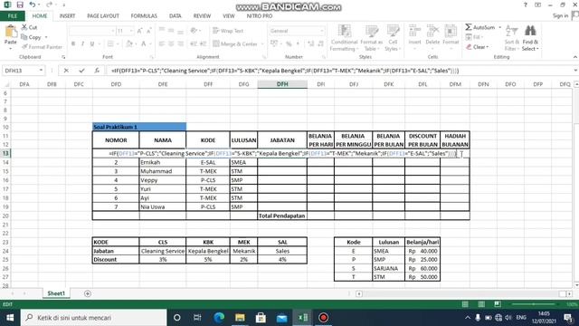 PRAKTIKUM UAS TEKNOLOGI INFORMATIKA EXCEL смотреть онлайн