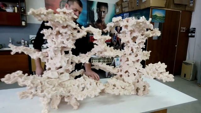 Комплект декорации из биокерамики для аквариума на просвет размером 180х90х100см смотреть онлайн