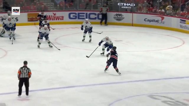 Alexander Ovechkin Powers The One-Timer Past Thatcher Demko For His 756th Career Goal