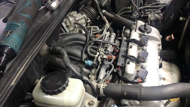 Замена верхней подушки двигателя Тойота Харриер. смотреть онлайн