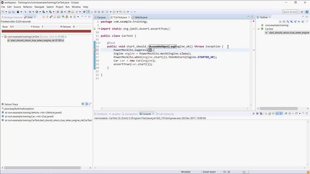 Advanced JUnit testing with PowerMock and PowerMockito - Supressing constructors смотреть онлайн