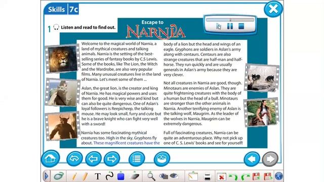 Excel 5 M 7 ex 1 p 90 Escape to Narnia Listen and read смотреть онлайн