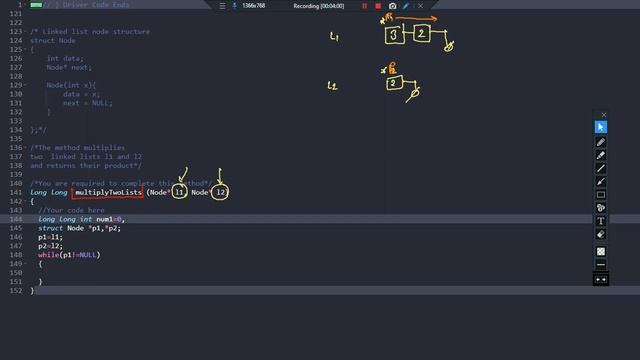 Linked List : Multiply two linked lists || Amazon смотреть онлайн