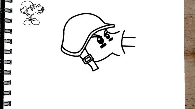 Como Dibujar A GUISANTRALLADORA PASO A PASO De PLANTAS VS ZOMBIES