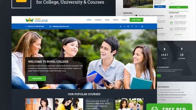 photoshop cs6 free download - Royal Education Website Template смотреть онлайн