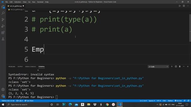 Sets in Python For Beginners #8 смотреть онлайн