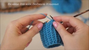 Простой рельефный узор спицами по кругу