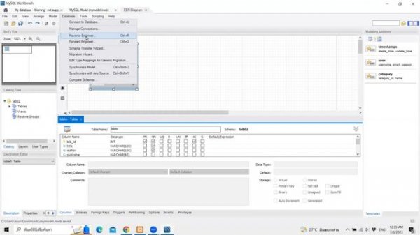 DB Workshop 3 MySQL Workbench easy data model
