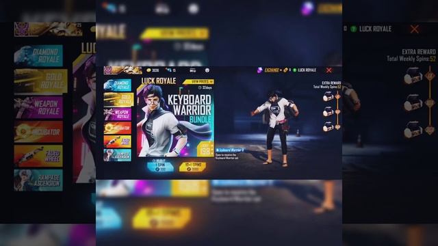 HOW TO GET FREE FIRE NEW LUCKY ROYALE KEYBOARD WARRIOR BUNDLE????..#Jk Gaming#Shorts смотреть онлайн