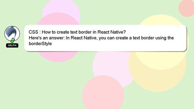 CSS : How to create text border in React Native? смотреть онлайн