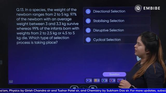 Evolution I PYQ | Biology | NEET 2024 | Abhyaas Batch | Kajal Singh | Embibe смотреть онлайн