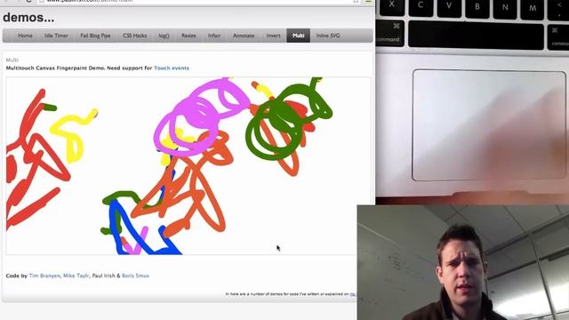 Emulating multitouch javascript events with a Mac trackpad смотреть онлайн