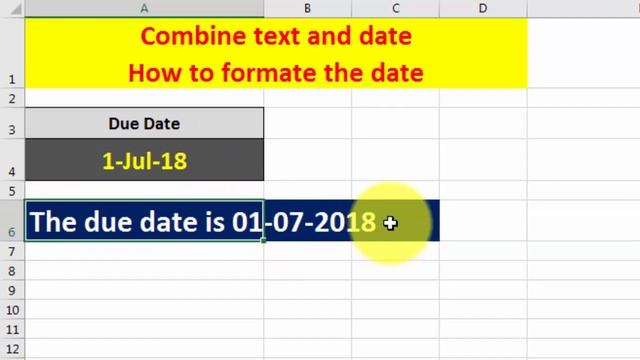 Excel 2016 topics -32- How to combine date & text, and how to format the date смотреть онлайн