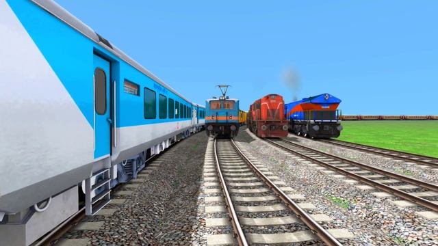 6 LINE TRAINS CROSSING ON BUMPY RAILROAD CURVED TRACKS | Train Simulator 2022 #railroads смотреть онлайн