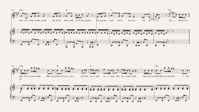 Alto Sax - Animals - Maroon 5 - Sheet Music, Chords, & Vocals смотреть онлайн