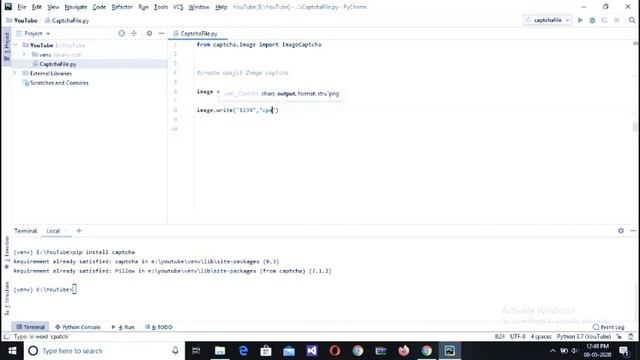 Generate Captcha Image In Python смотреть онлайн