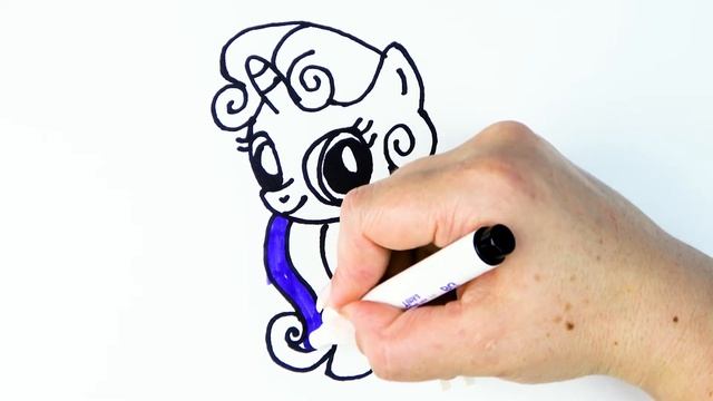 Как нарисовать Свити Бель–сестра Рарити / Мультик раскраска для детей Май Литл Пони / Время рисоват смотреть онлайн