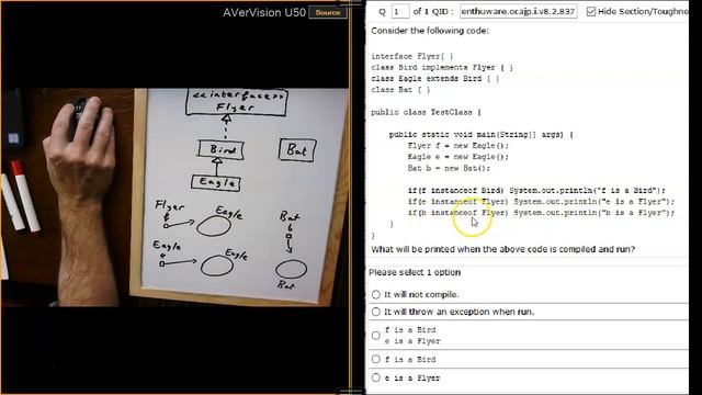 Java instanceOf Tutorial. (enthuware.ocajp.i.v8.2.837) смотреть онлайн