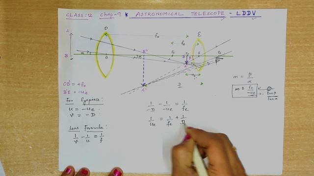 Class - 12 - Ch 9 - Astronomical Telescope - LDDV and infinity смотреть онлайн