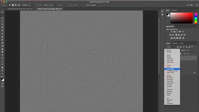 Frequency Separation with Patch Tool in Photoshop смотреть онлайн