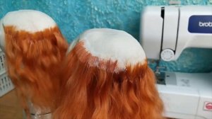 Как сделать парик для куклы из натуральных волос козочки. Волосы для куклы.