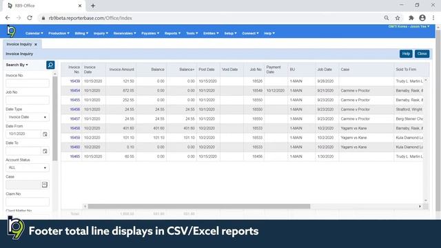 Footer totals appear in exported CSV/Excel reports смотреть онлайн