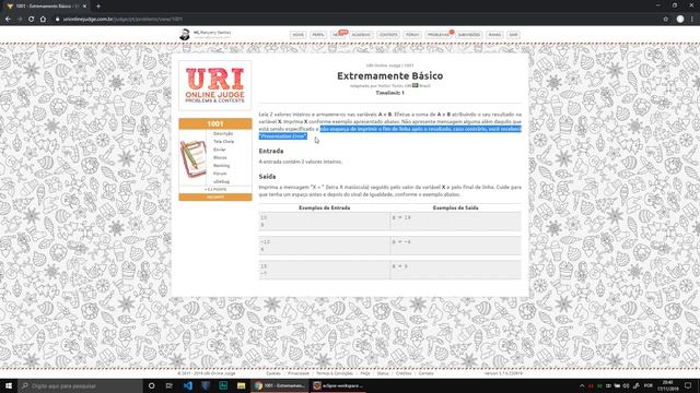 BEECROWD 1001 - Extremamente Básico ( Resolução em Java ) | URI Online Judge смотреть онлайн